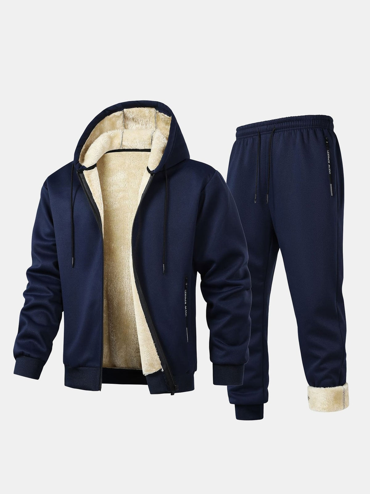 Lounge Set Herren Teddy Tracksuit in Marineblau