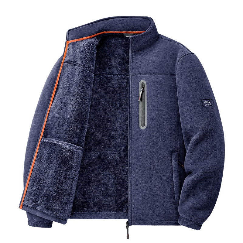 Thermojacke Herren, Winddichte Fleecejacke mit Teddyfutter 6