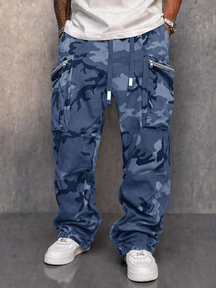 Camouflage Cargohosen Herren in Blau