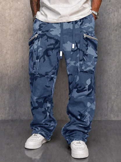 Camouflage Cargohosen Herren in Blau