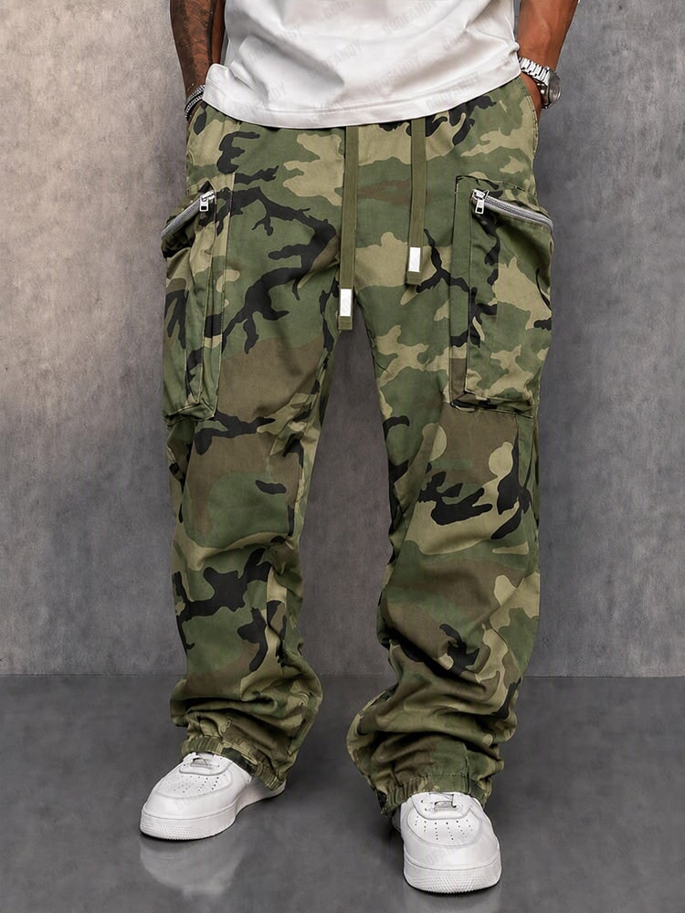 Camouflage Cargohosen Herren in Armeegrün