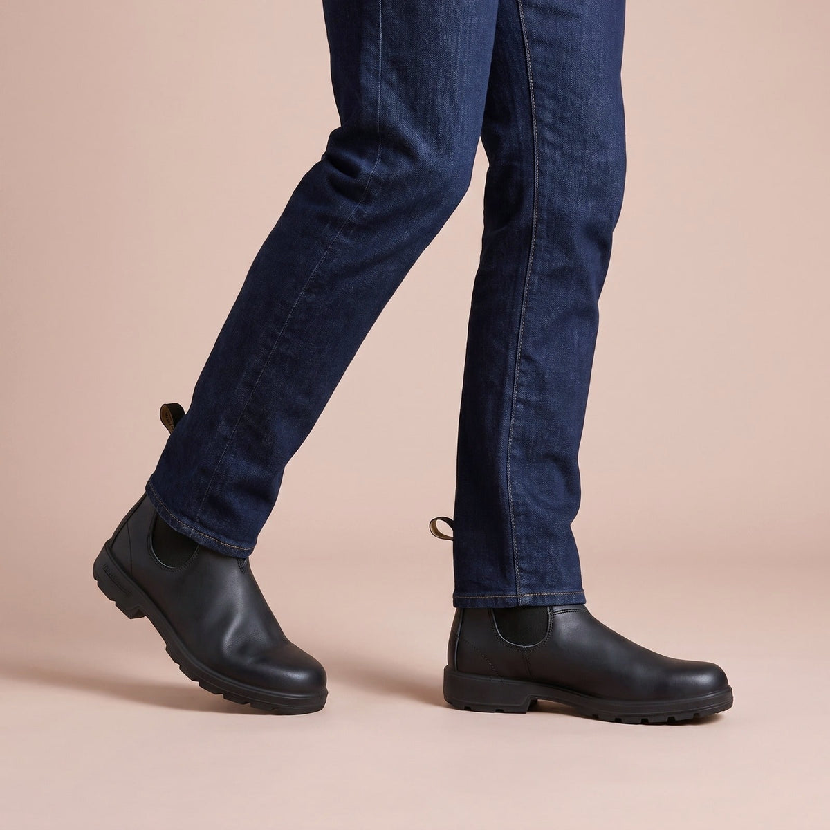 Chelsea Boots Herren in Schwarz, wasserdicht aus veganem Leder