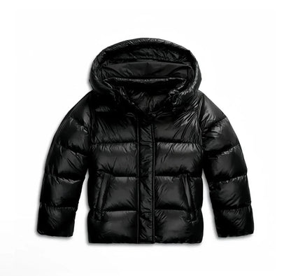 Schwarze Steppjacke Produktansicht von vorne 8