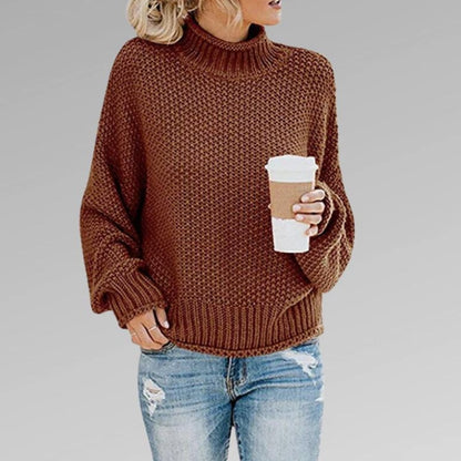 Skandinavischer Strickpullover in Braun