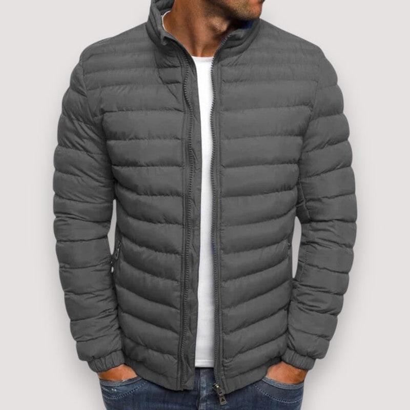Daunenjacke mit Stehkragen für Herren, leichte Steppjacke 3