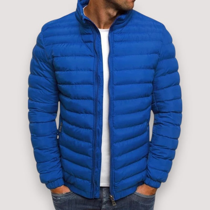 Daunenjacke mit Stehkragen für Herren, leichte Steppjacke 4