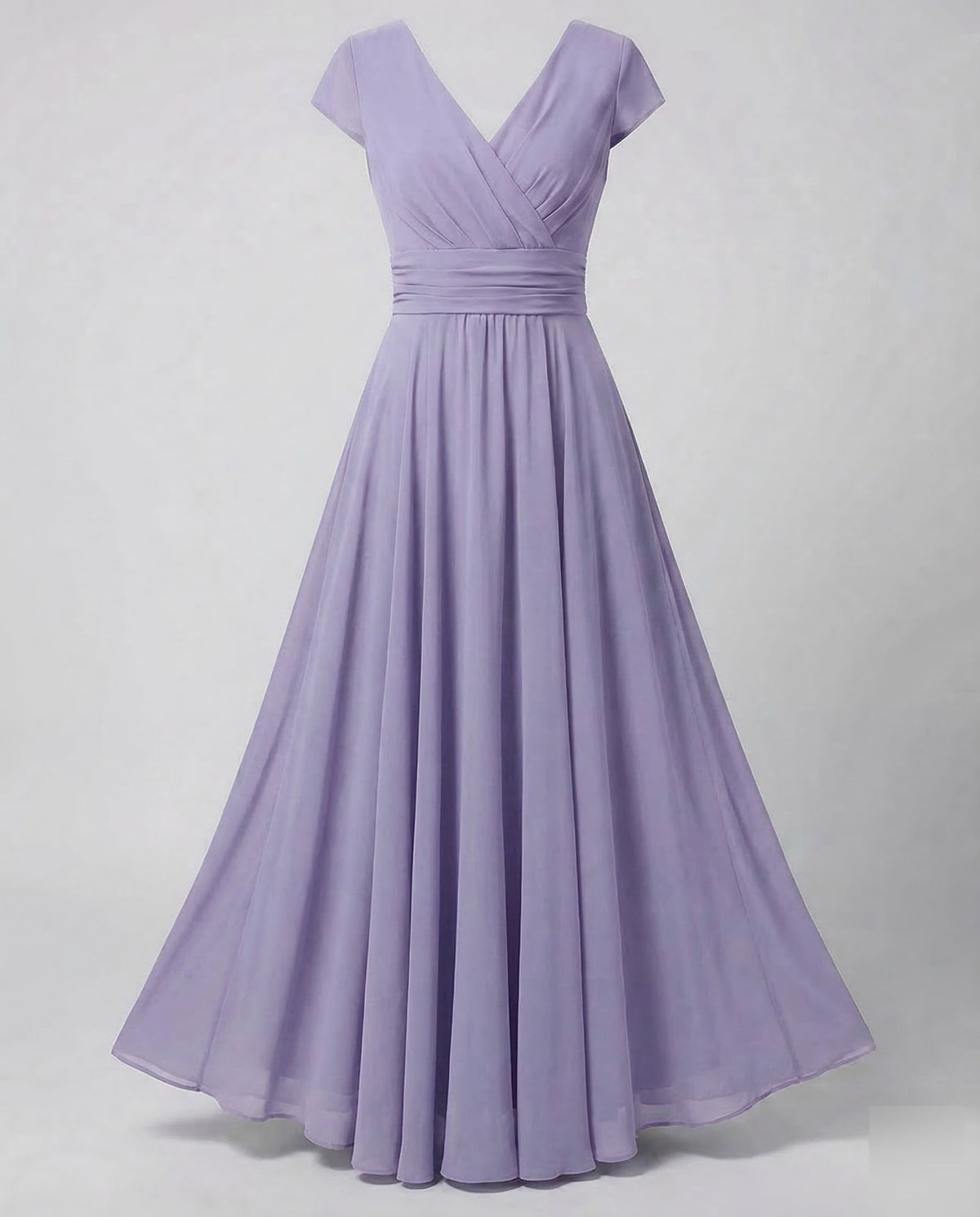 Abend Maxikleid elegant mit V-Ausschnitt und Raffung 9