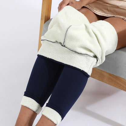 Fleece Leggings Damen in Dunkelblau