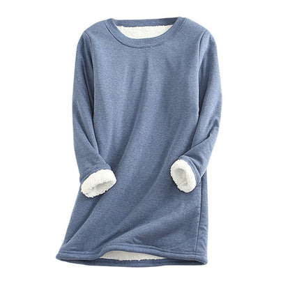 Fleecepullover Damen in Blau