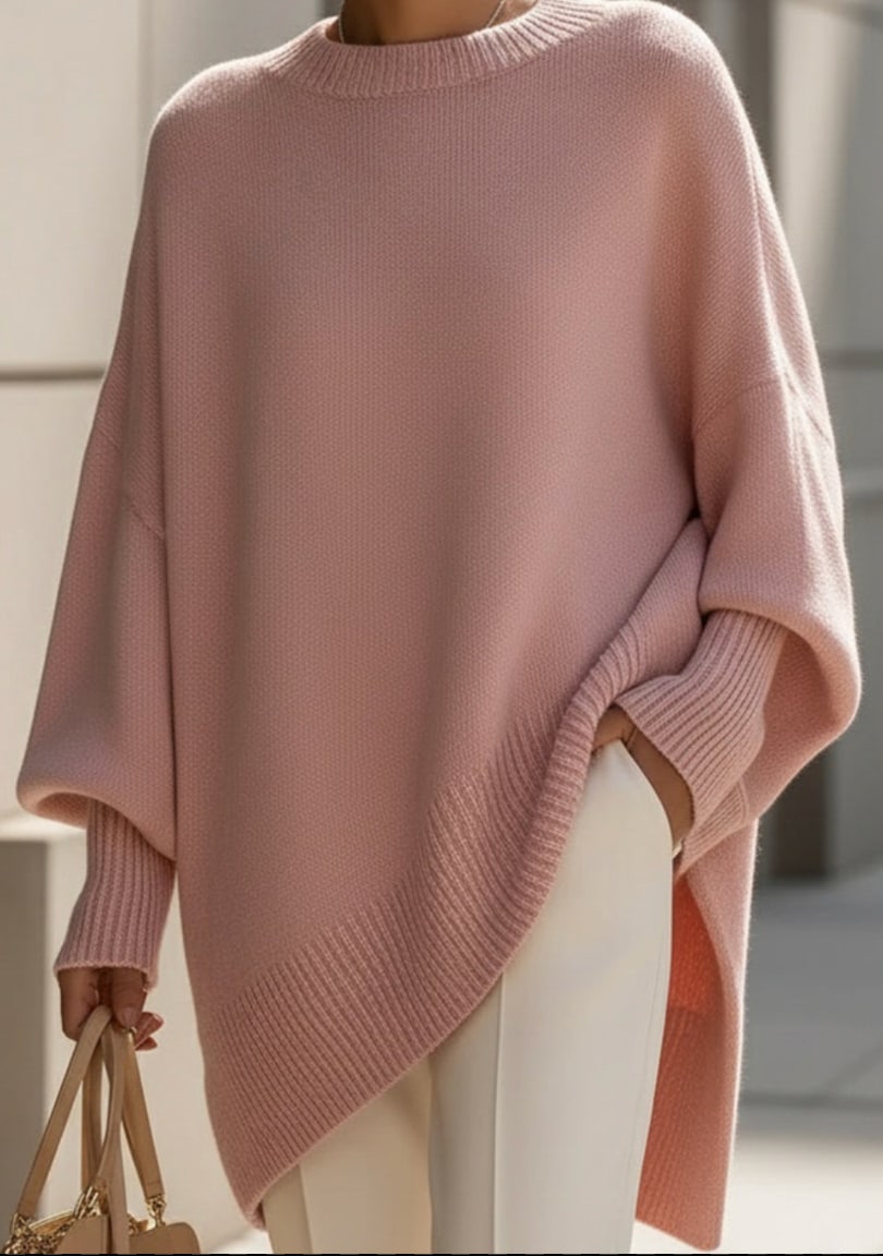 Oversize Pullover in Rosa