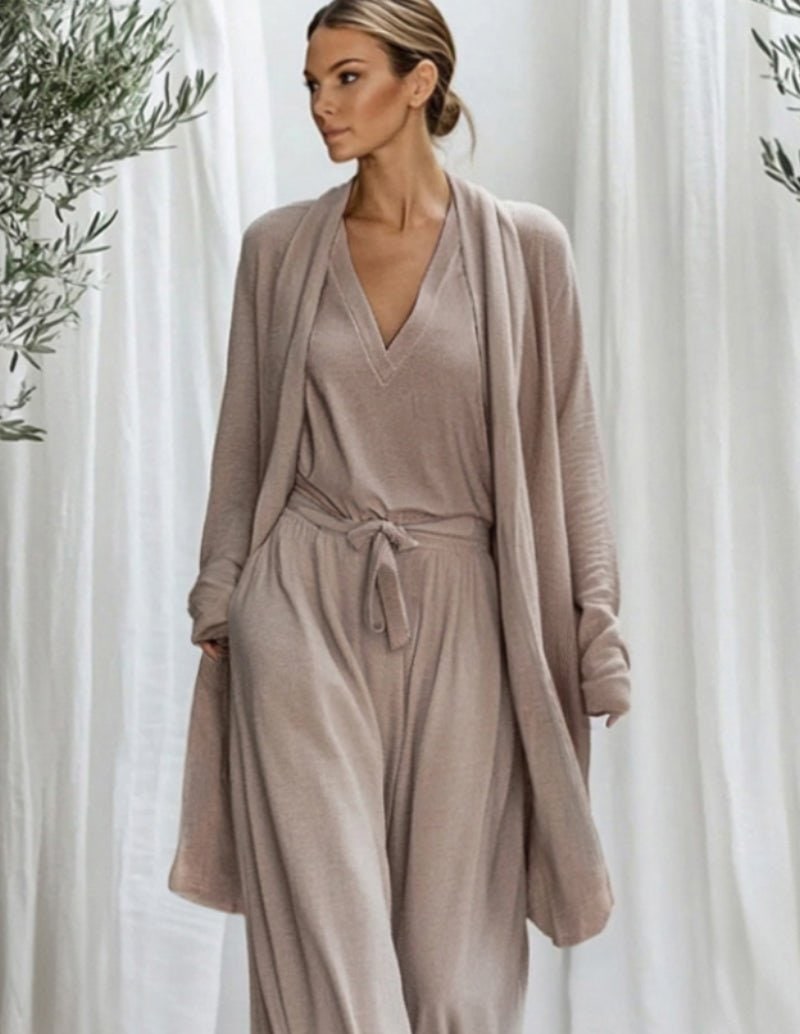 Lounge Set Damen Grau Detailansicht