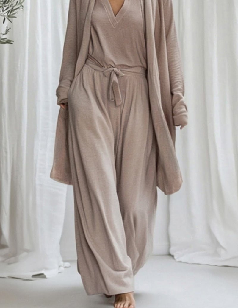 Lounge Set Damen Grau Seitenansicht