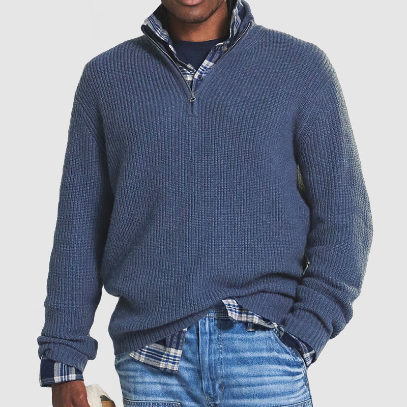 Half Zip Pullover Herren in Blau