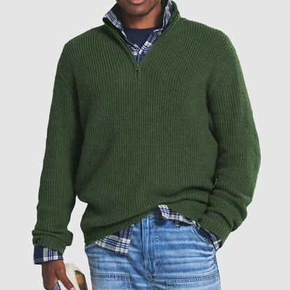 Half Zip Pullover Herren in Grün