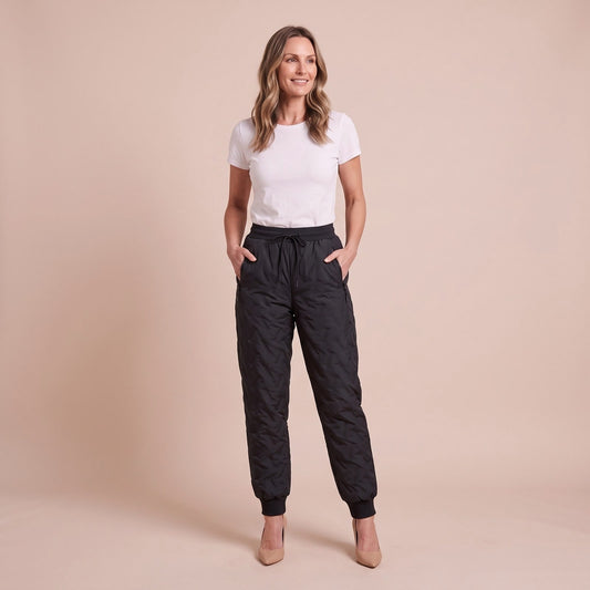 Skihose Damen mit Fleecefutter in Schwarz