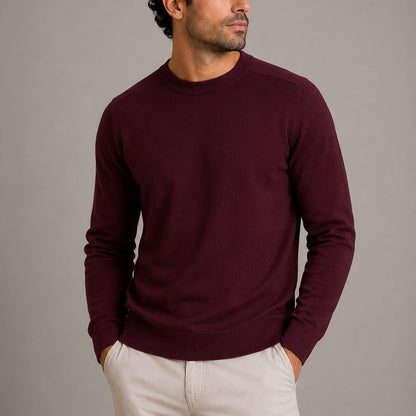 Feinstrickpullover Herren in Bordeaux