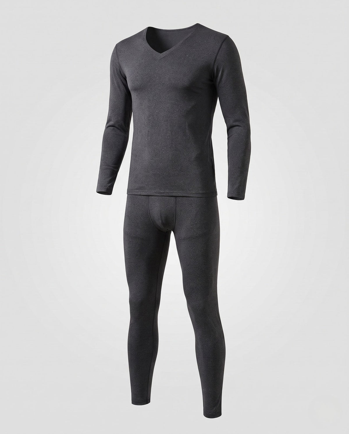 Thermo Shirt Langarm Herren mit V-Ausschnitt, Enganliegend 4