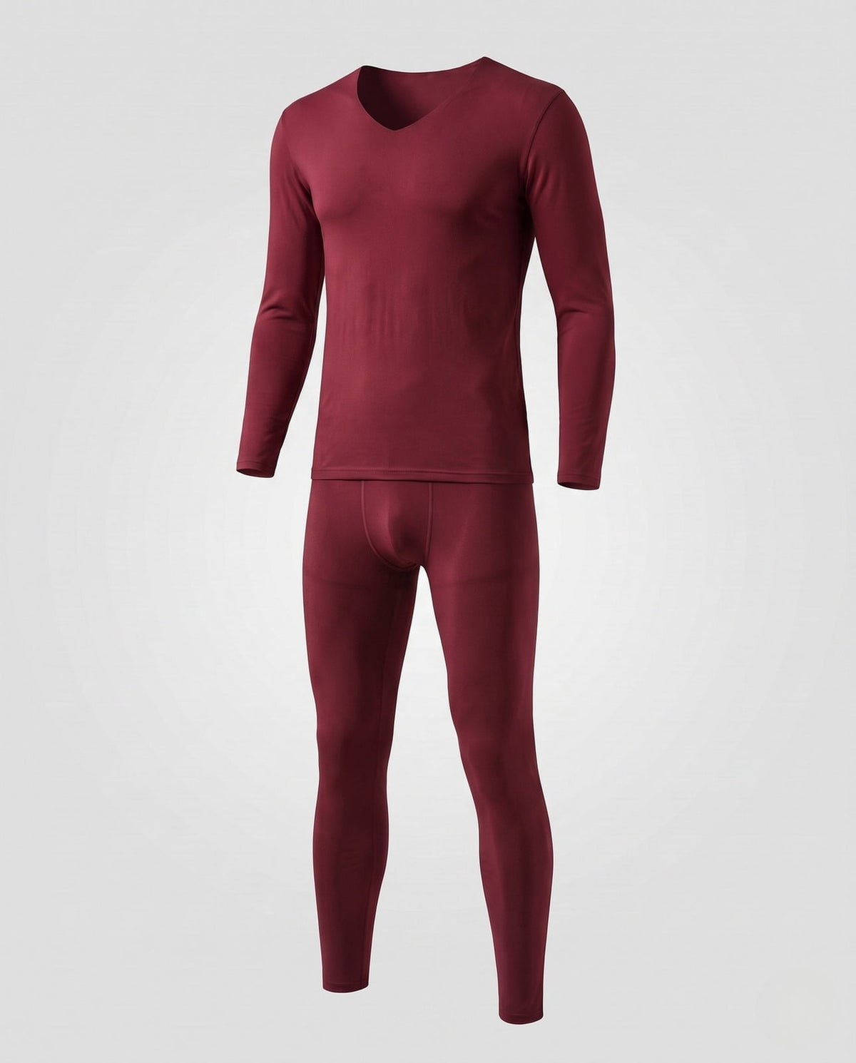 Thermo Shirt Langarm Herren mit V-Ausschnitt, Enganliegend 7