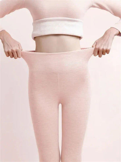 Thermoleggings Damen mit Fleece Futter und hohem Bund 6
