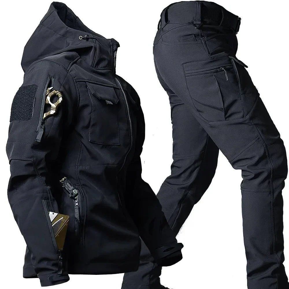 Thermoanzug Herren wasserdicht mit Kapuzenjacke und Hose 2