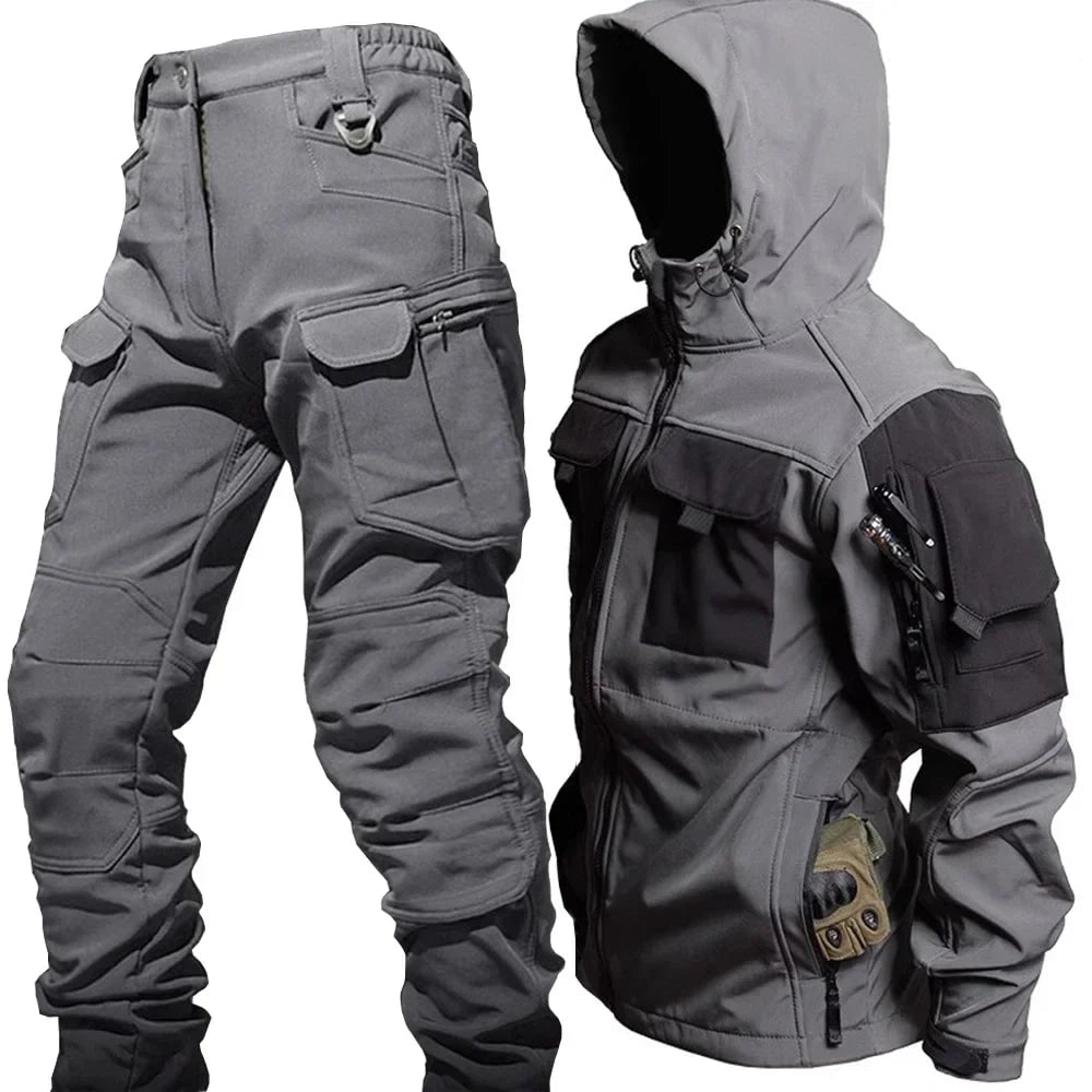 Thermoanzug Herren wasserdicht mit Kapuzenjacke und Hose 3