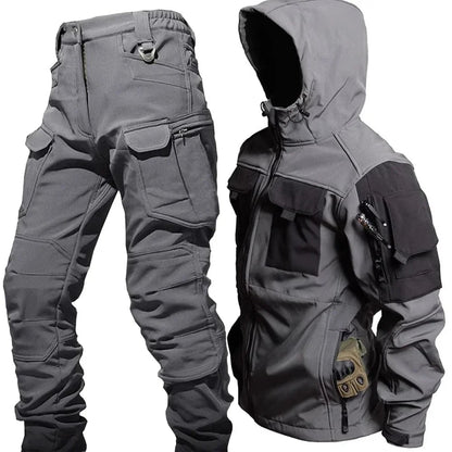 Thermoanzug Herren wasserdicht mit Kapuzenjacke und Hose 3