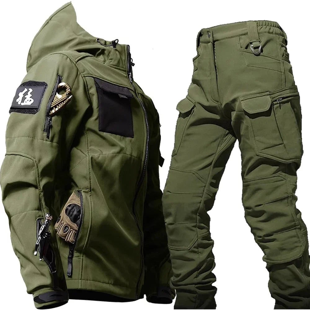 Thermoanzug Herren wasserdicht mit Kapuzenjacke und Hose 4