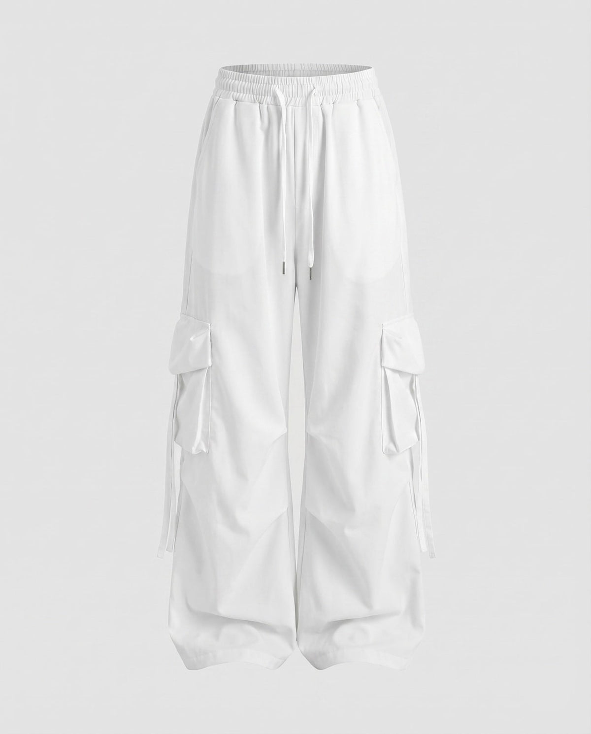Baggy Cargohose Damen weit mit Tunnelzug und Bindebändern 3