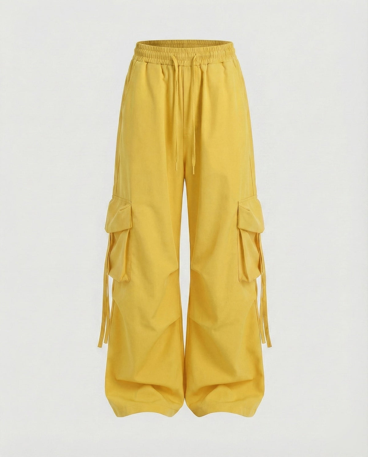 Baggy Cargohose Damen weit mit Tunnelzug und Bindebändern 9