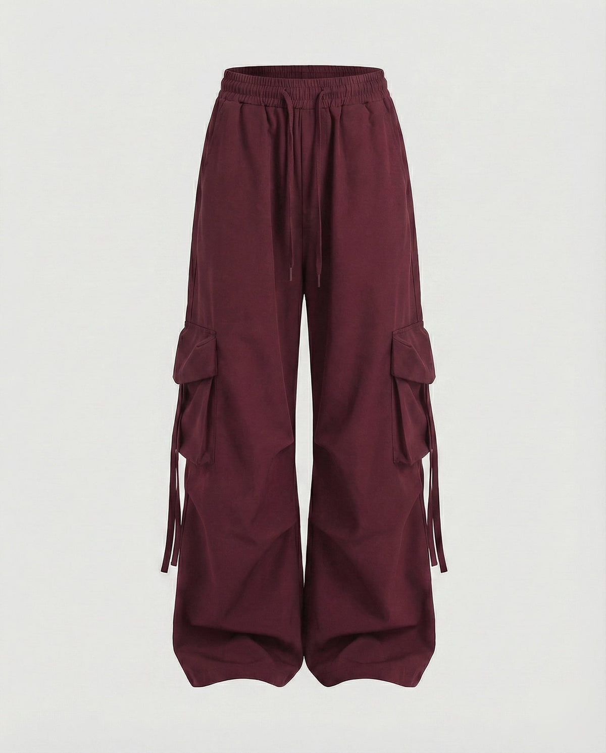 Baggy Cargohose Damen weit mit Tunnelzug und Bindebändern 10