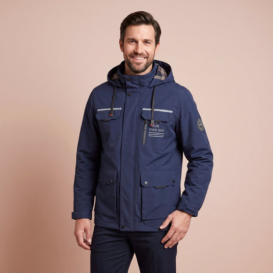 Winterjacke Herren wasserdicht in Dunkelblau