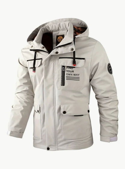 Winterjacke Herren wasserdicht in Cremeweiß