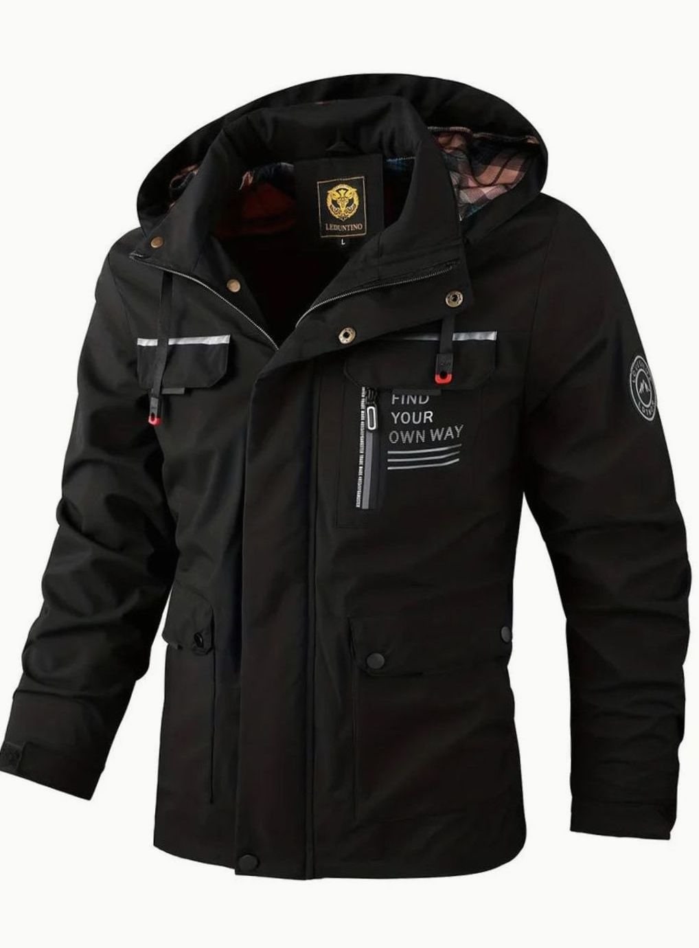 Winterjacke Herren wasserdicht in Schwarz