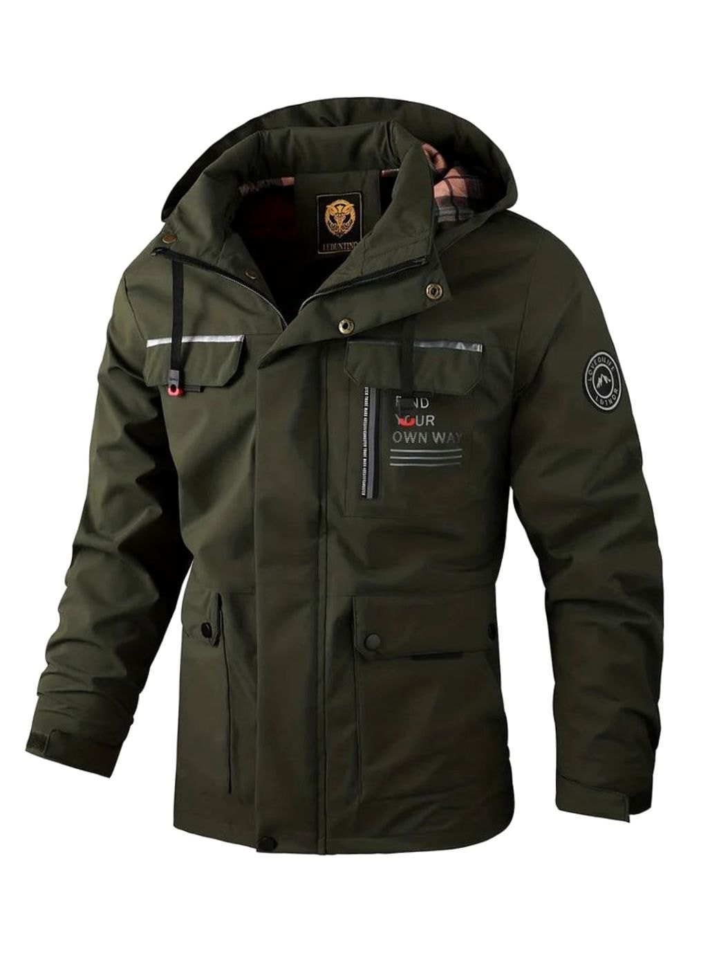 Winterjacke Herren wasserdicht in Dunkelgrün