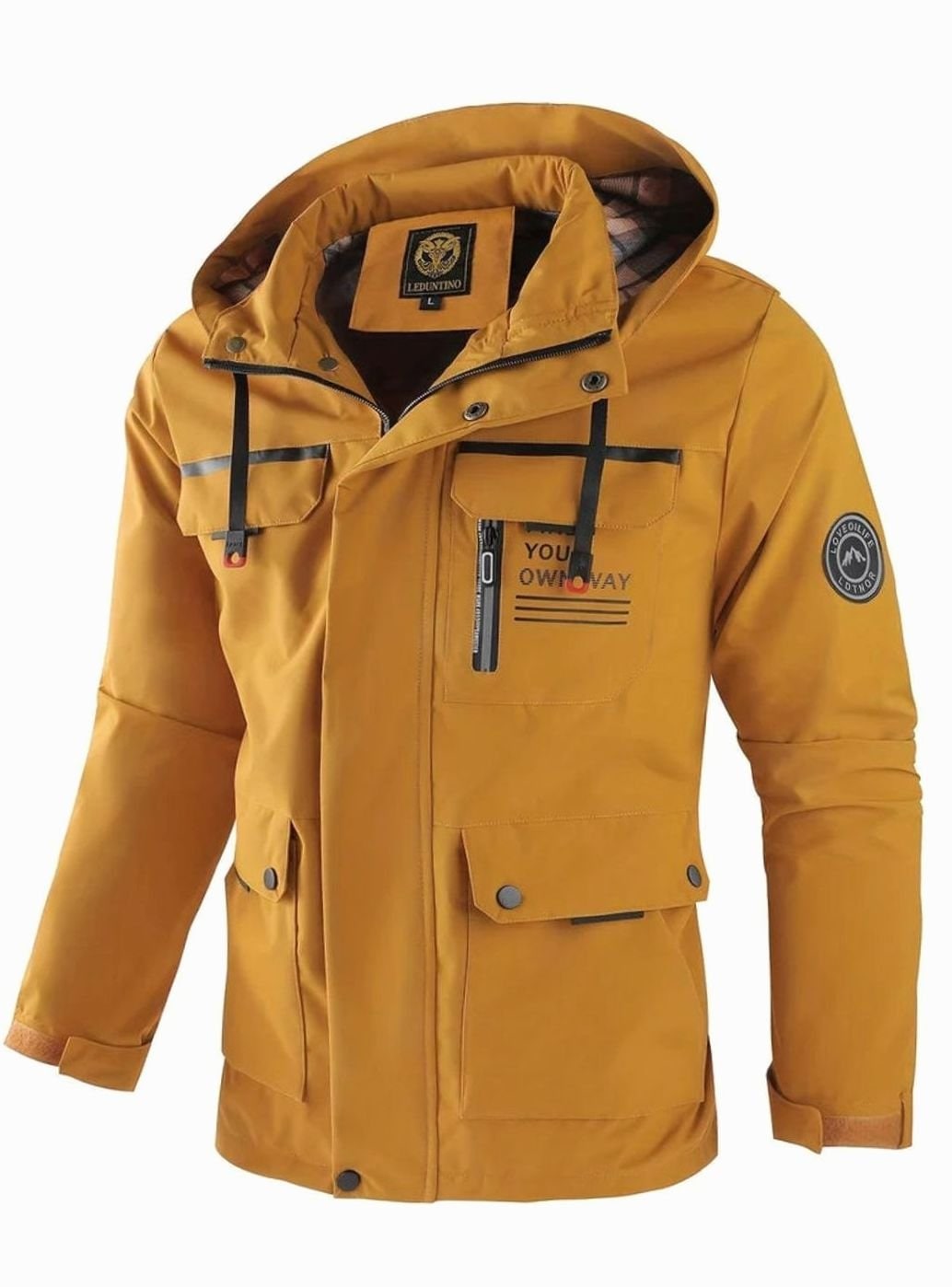 Winterjacke Herren wasserdicht in Gelb